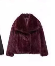 Women's Thickened Plush Lapel Coat — Warm Winter Outwear, 8 Colours