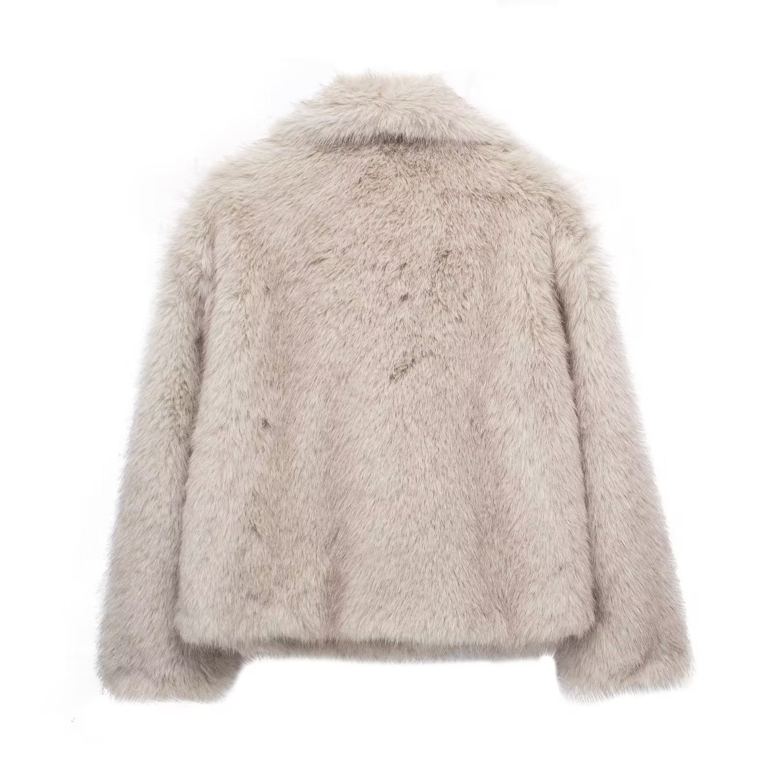 Women's Thickened Plush Lapel Coat — Warm Winter Outwear, 8 Colours