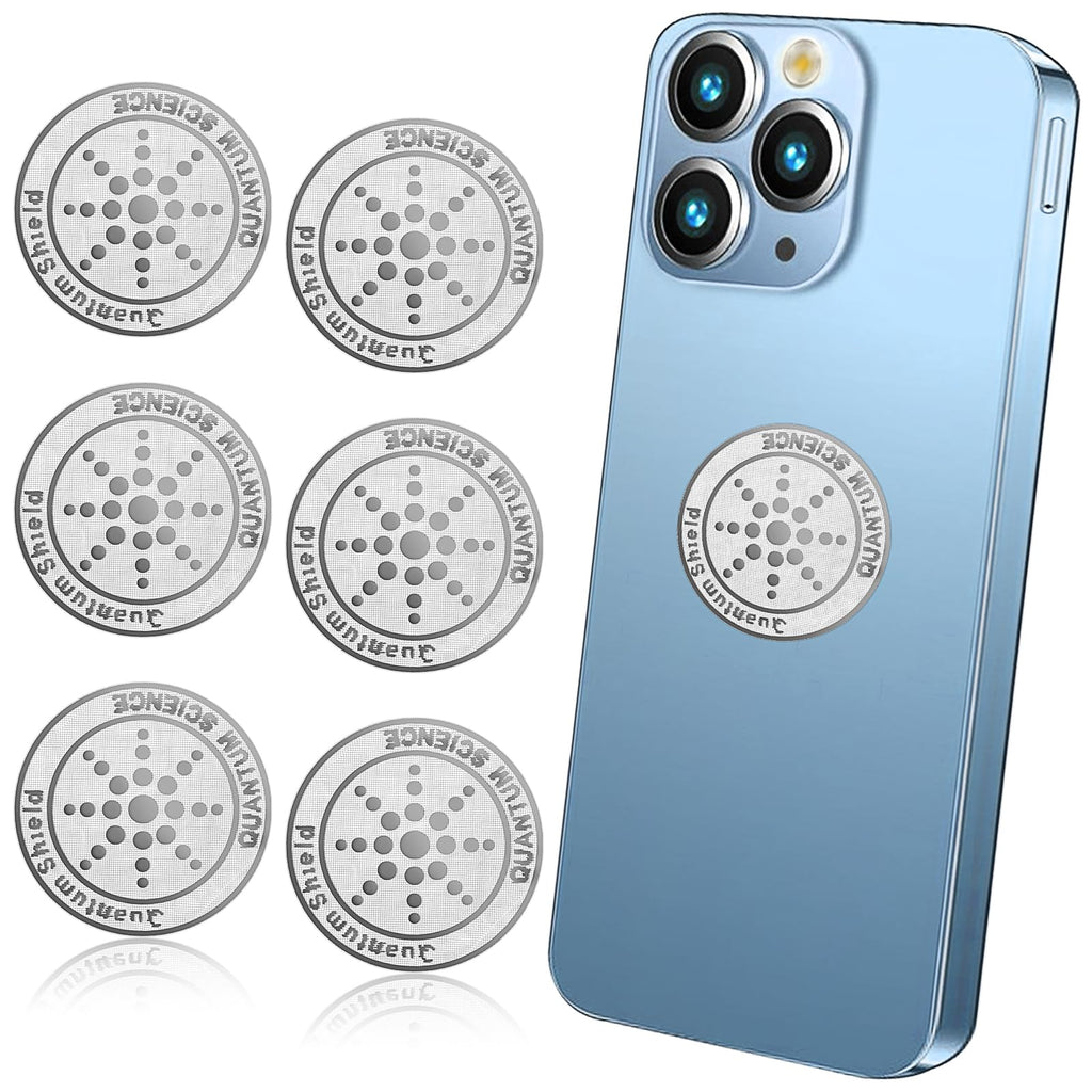 Andibro 6Pcs Protection Cell Phone Stickers Effective Protector Cell & Smart Phones Laptops Tablets TV Monitors TV Electronic Devices Blockers- All Devices(Silver)