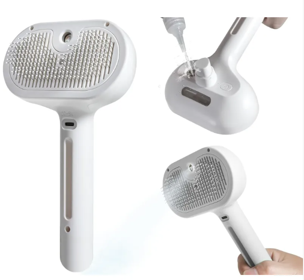 Pet Spray Grooming Brush — Built-In Water Tank for Cats & Dogs
