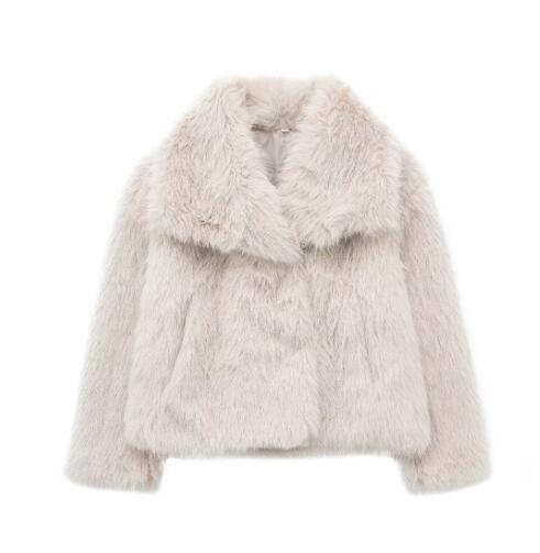 Women's Thickened Plush Lapel Coat — Warm Winter Outwear, 8 Colours