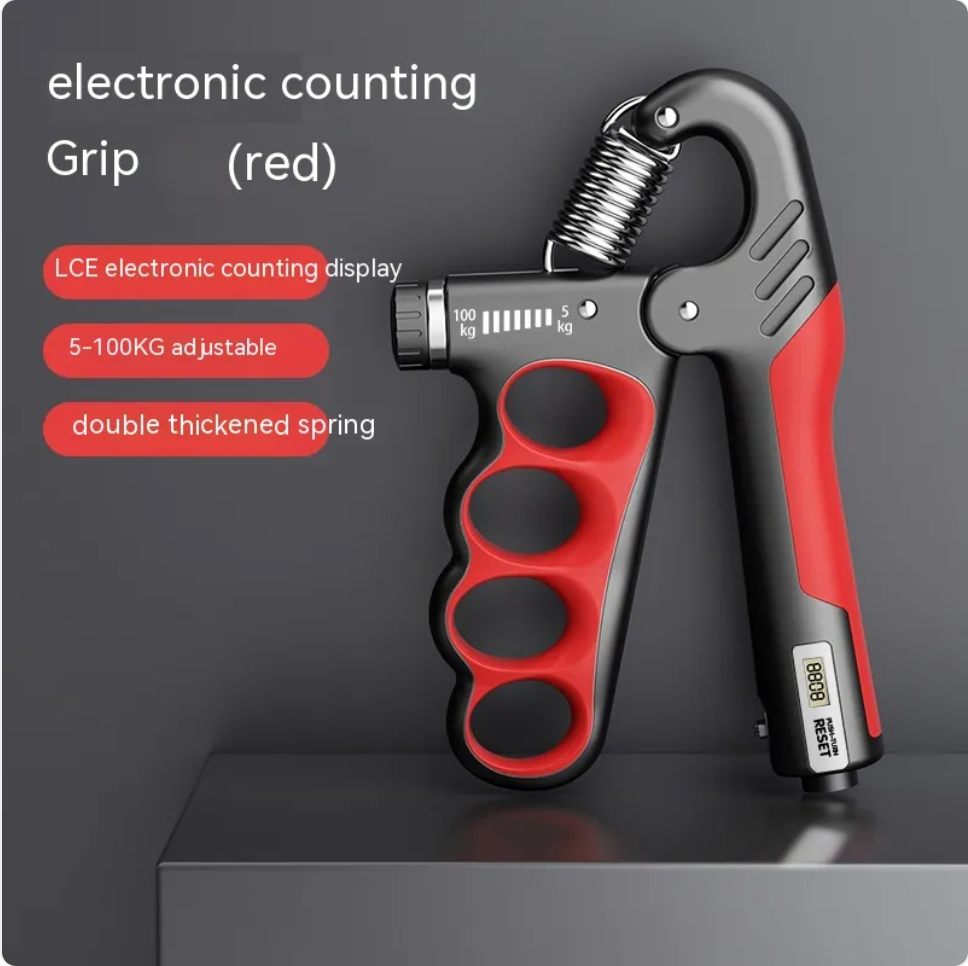Adjustable Electronic Grip Strengthener — Built-In Counter for Men & Women