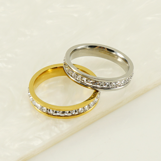 Alleria Geometric Ring — Stainless Steel in Gold, Steel & Rose Gold