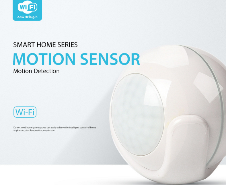 Smart Home Infrared Motion Sensor — 110° Wide Angle, Compact Design
